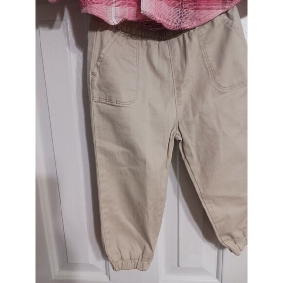 NWT Old Navy Baby Hooded Flannel Shirt & Jogger Set Size 18-24 Months Girls Boys - Picture 3 of 7